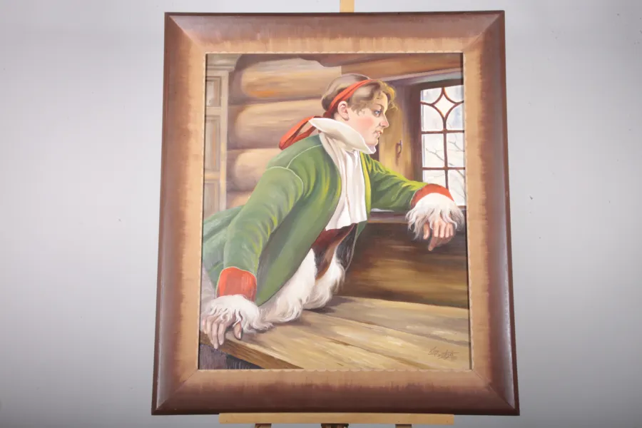 Walter Hansson- Olja på duk "Dalkulla", Kopia efter Anders Zorn, Signerad: 1951