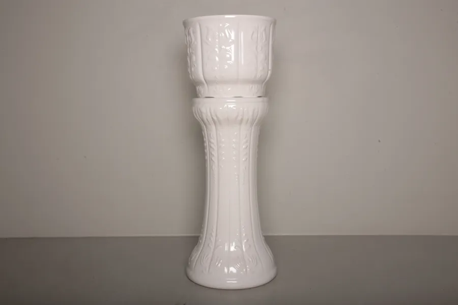Piedestal med tillhörande ytterfoder- "W-Germany", Porslin, 1900-tal