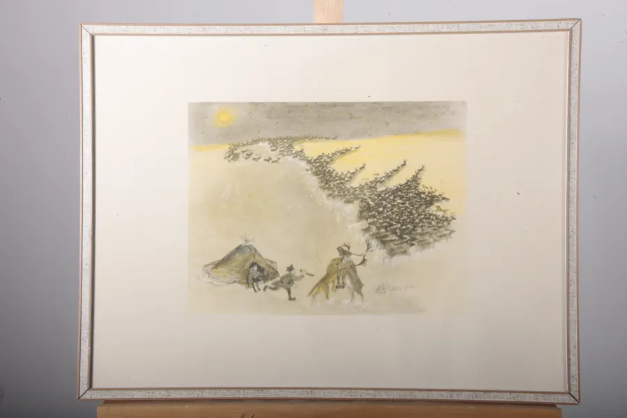 Nils Nilsson Skum- Tryck, Signerad