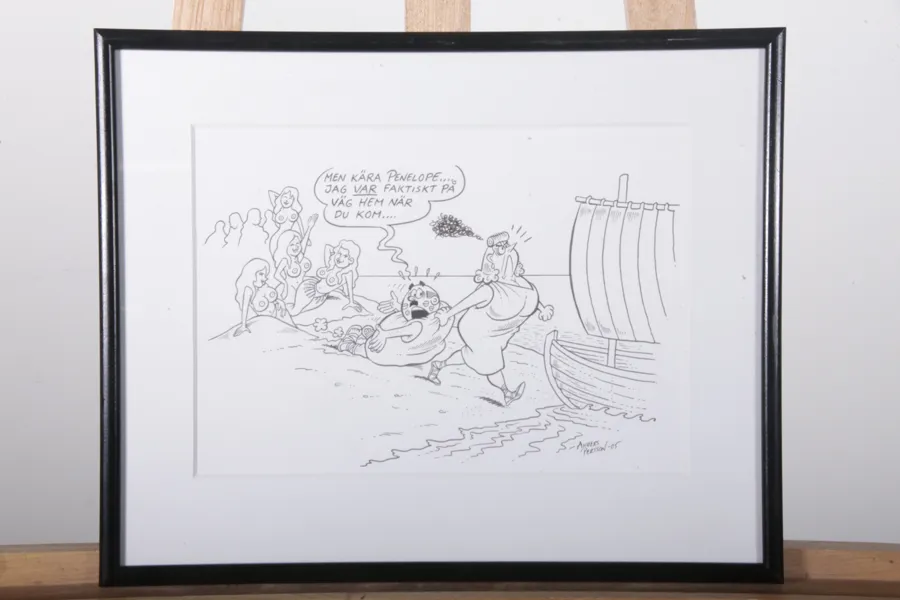 Anders Persson- Tuschteckning "Lilla Fridolf", Signerad-05 