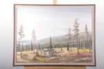Yngve Ivarsson- Olja på duk, Konstnären från Rengjsö, Hälsingland, Signerad