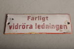 Emaljskylt, Med text