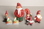 Juldekoration, 7st tomtar & 4st pappdekorationer