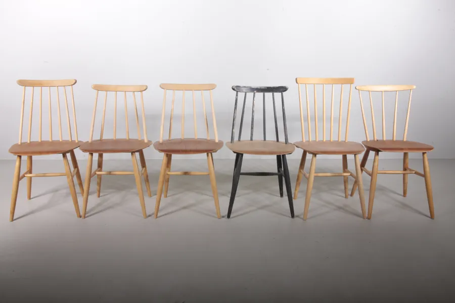 Edsbyverken- Stolar "Fanett", 6st, 1950/1960-tal