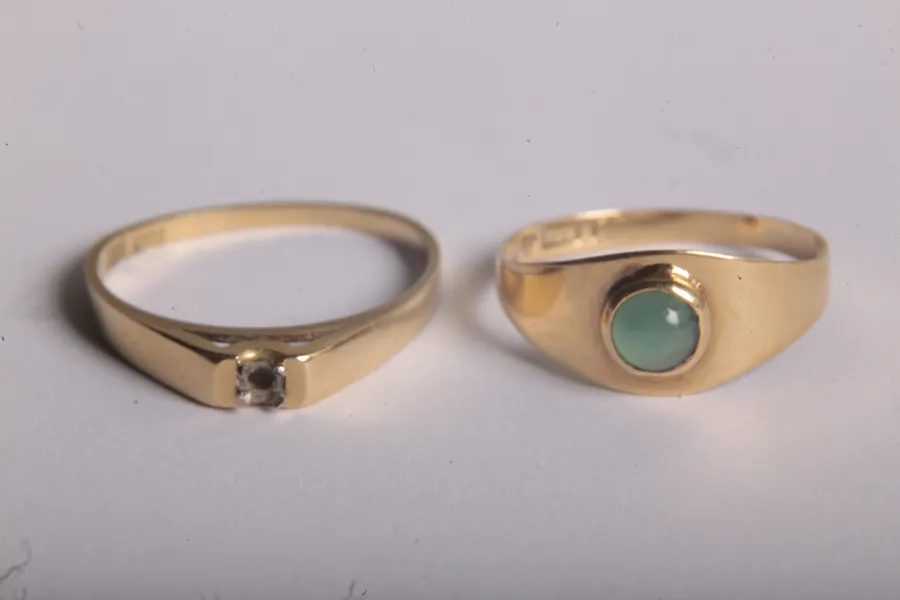 Guldringar, 2st, 18K Guld 