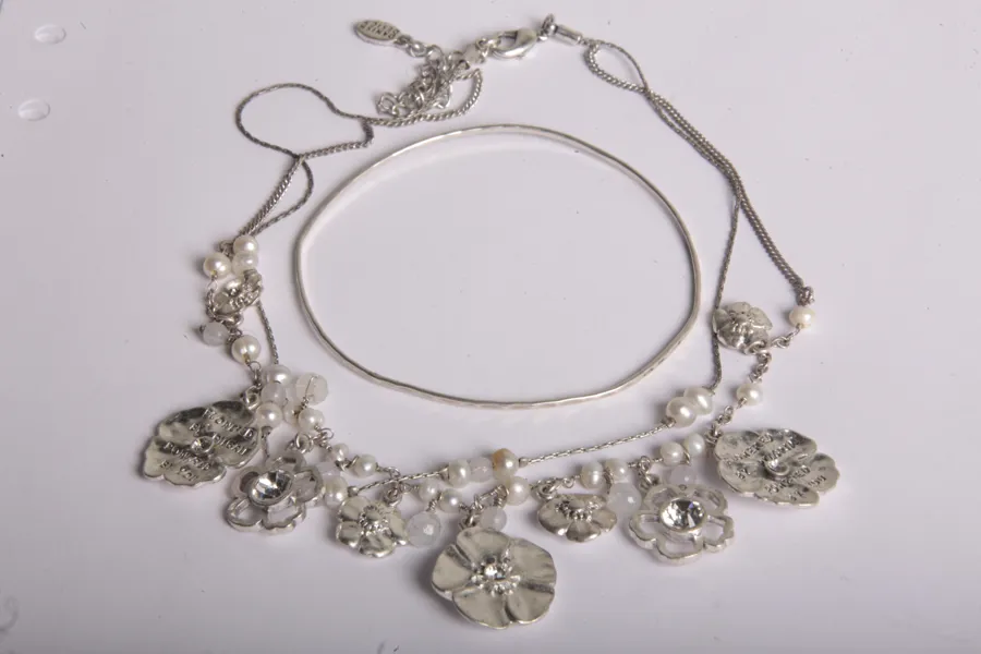 Pilgrim Halsband, Dansk design & Armring-Silver 