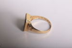 Guldring, 18K Guld med sten 