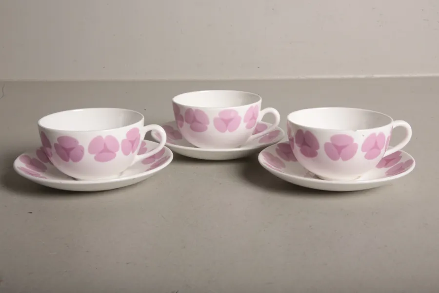 Gustavsberg servisdelar "Rosa", Design: Margareta Hennix, 6-Delar