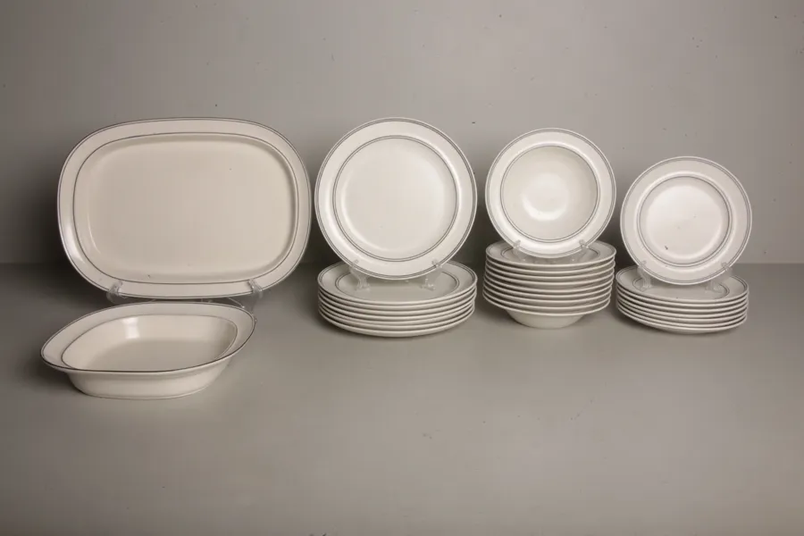 Gustavsberg/ Arabia- Servisdelar "Birka", 28-Delar, Design: Stig Lindberg