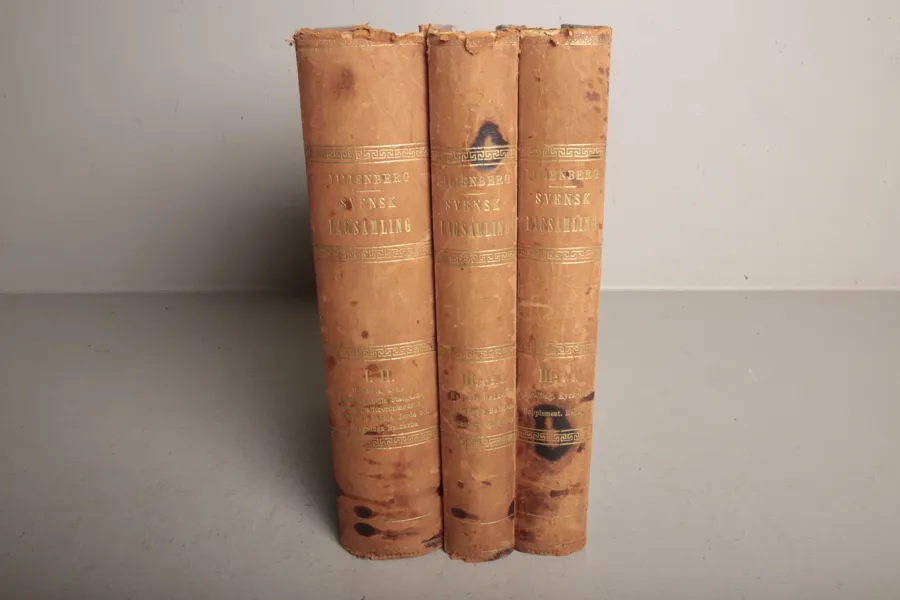 Böcker- "Svensk Lagsamling- G.R Lilien Berg", 3-Delar, 1800-tal