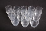 Glasservis, 31-Delar, Slipad dekor