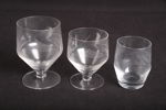 Glasservis, 31-Delar, Slipad dekor