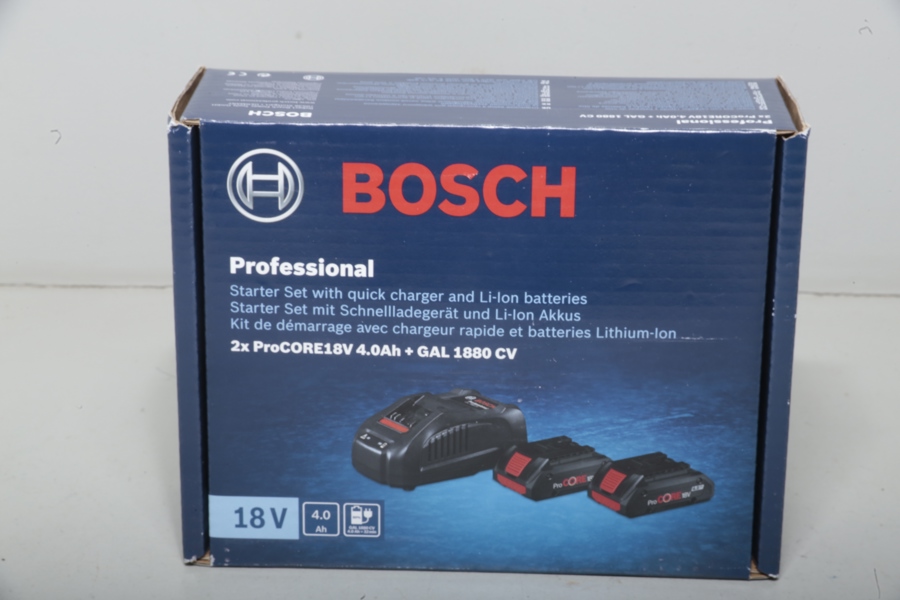 Bosch Professional laddare & batterier, ProCore18V 4.0Ah, 2 stycken + GAL 1880 CV