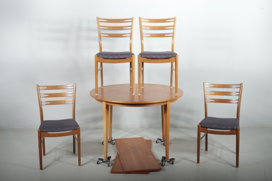 Matgrupp teak/bok, 1950-1960 tal