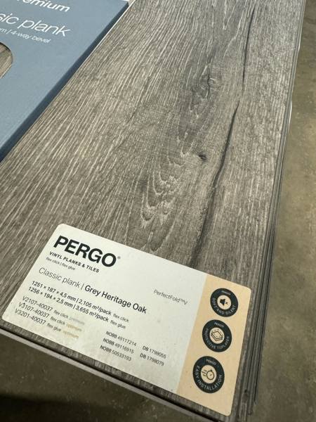 Vinylgolv Pergo classic plank, Heritage oak grey