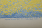 Jerker Andersson färglitografi "Minne från Skid-SM Bollnäs -89" signerad