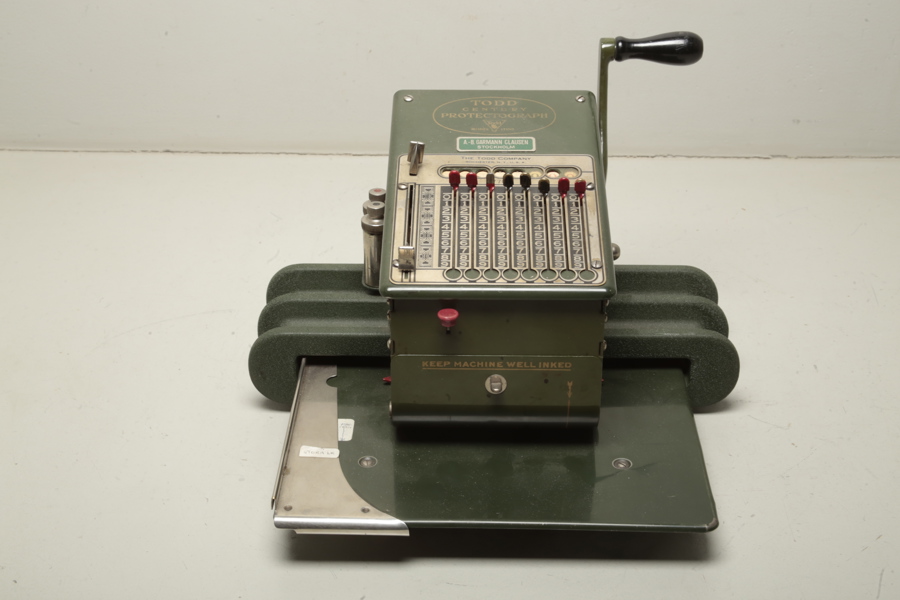 Checkskrivare Todd Protectograph modell 1700