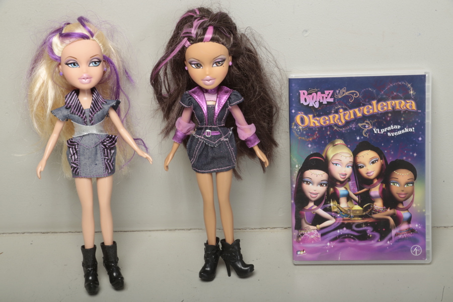 Bratz dockor, 2 stycken + DVD