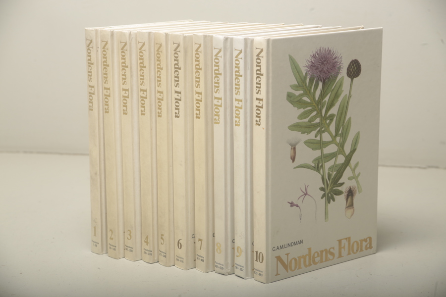 Böcker "Nordens Flora" C.A.M Lindman, Del 1-10