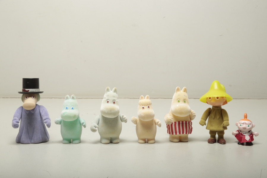 Figuriner Mumin, 7 stycken, 1970-tal