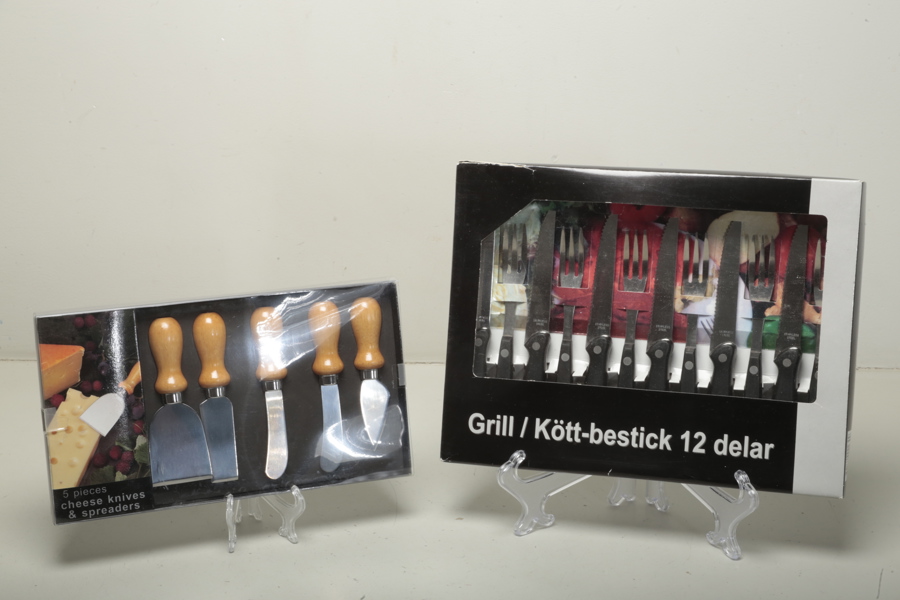 Grillbestick, 12 delar + ost-set, 5 delar