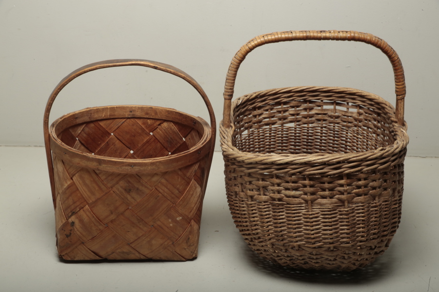 Spånkorg & flätad korg | Auction auktionstjanst.se