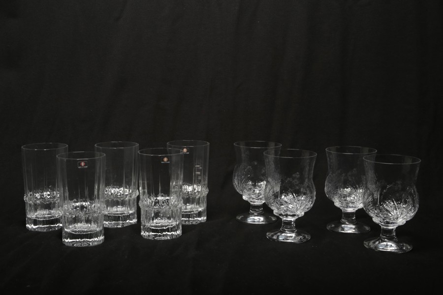 Tapio Wirkkala Iittala "Pallas" glas, 5 stycken + Orrefors "Eden" glas, 4 stycken